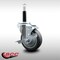 Service Caster 4'' SS Thermoplastic Rubber Swivel 3/4'' Expanding Stem Caster with Brake SCC-SSEX20S414-TPRB-TLB-34 - alternate 3